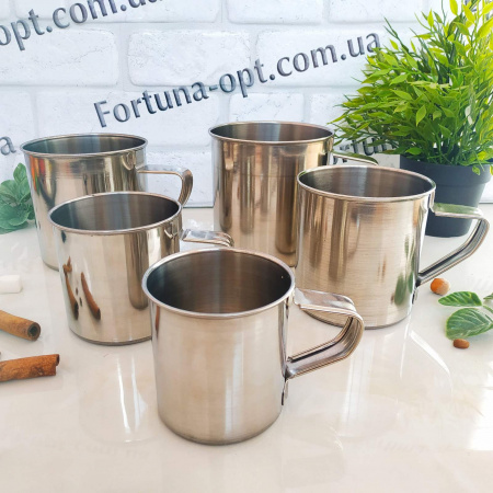 Набор кружек из нержавеющей стали 5 шт A-Plus - 0501 ✅ базовая цена $5.45 ✔ Опт ✔ Скидки ✔ Заходите! - Интернет-магазин ✅ Фортуна-опт ✅