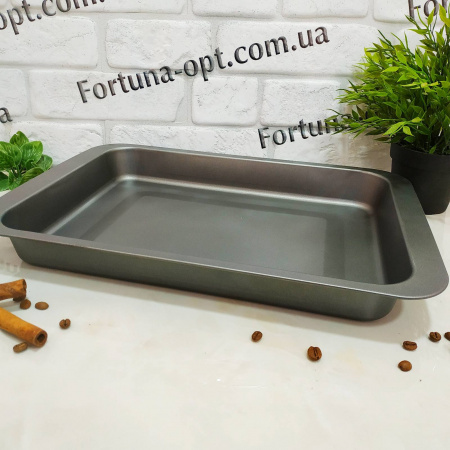 Противень прямоугольный Stenson MH-0049 - 42х29х6 см ✅ базовая цена $1.85 ✔ Опт ✔ Скидки ✔ Заходите! - Интернет-магазин ✅ Фортуна-опт ✅